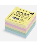 Kostka papierowa 85x85x70mm kolorowa nieklejona