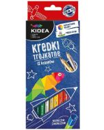 Kredki trójkątne 12 kolorów KIDEA