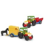 Traktor z przyczepą, różne rodzaje