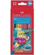 Kredki Rybka z pędzelkiem 12 kolorów FABER CASTELL