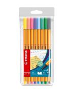 Cienkopis Point 88 pastel 8 kolorów etui STABILO