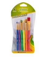 Pędzelki szkolne kolorowe 6szt CRICCO