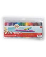 Flamastry Twins dwustronne 30 kolorów