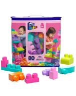 Mega Bloks Klocki w torbie 80 el. różowe