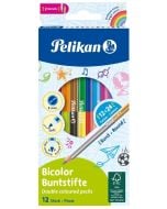 Kredki dwustronne 12szt