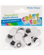 Ozdoba dekoracyjna oczy 18mm 24el