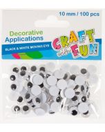 Ozdoba dekoracyjna oczy 10mm 100szt.