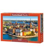 Puzzle 500 Sztokholm stare miasto, Szwecja CASTOR