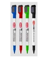 Marker do tablic 4 kolory + magnes + ścierak TOMA