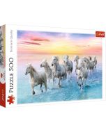Puzzle 500 Białe konie w galopie TREFL