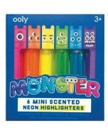 Flamastry neonowe Małe Potworki 6 kolorów