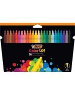 Flamastry Color UP 24 kolory BIC