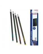 Ołówek trójkątny z gumką Gwiazdki (12szt) PENMATE