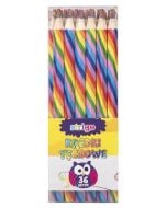 Kredki tęczowe wielokolorowe (36szt) STRIGO