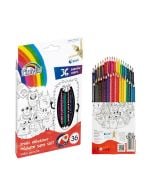 Kredki Super Soft 36 kolorów ostrz.trójk. FIORELLO