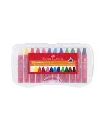 Kredki Jumbo świecowe 12 kol kasetka FABER CASTELL