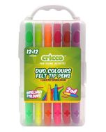 Flamastry dwustronne 24 kolory CRICCO