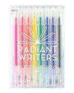 Długopisy żelowe z brokatem Radiant Writers 8szt