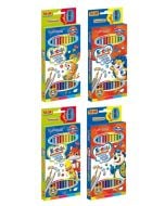 Kredki trójkątne dwustronne 12/24 kolory BAMBINO