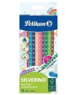 Kredki Silverino trójkątne 12 kolorów