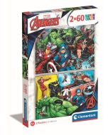Puzzle 2x60 Super kolor The Avengers