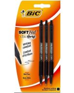 Długopis Soft Feel czarny bls 3 szt BIC