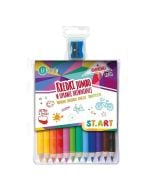 Kredki drewniane Jumbo 12 kolorów St.Art