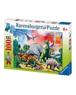 Puzzle 100 Pośród dinozaurów