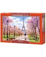 Puzzle 1000 Romatic Walk in Paris CASTOR