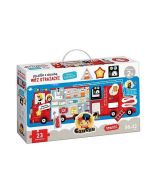 Puzzle z dziurką Wóz strażacki 2+