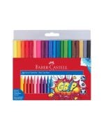 Flamastry Grip 20 kolorów w etui FABER CASTELL