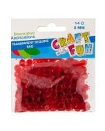 Cekiny transparentne 8mm czerwony