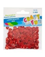 Cekiny laser 8mm czerwony