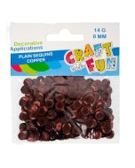 Cekiny gładkie 8mm miedziany