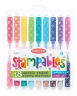 Flamastry pachnące ze stempelkami Stampables 18kol