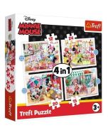Puzzle 4w1 Minnie z przyjaciółmi TREFL