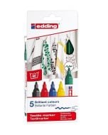 Markery do tkanin 5 kolorów EDDING