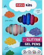 Żelopis brokatowy 10 kolorów EASY