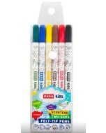 Pisaki spieralne zapachowe dwustronne 6 kolorów