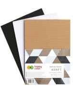 Tektura falista A4/10K mix Kraft HAPPY COLOR
