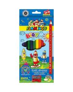 Kredki ołówkowe jumbo 12 kolorów + temperówka