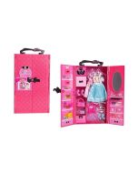 Garderoba z wyposażeniem różowa