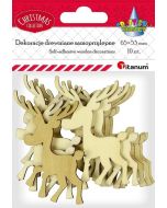 Drewniane renifery samoprzylepne 10szt