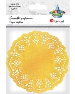 Serwetki papierowe okrągłe 11,5cm złote 35szt.