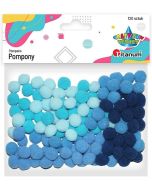 Pompony poliestrowe 10mm niebieskie 120szt.