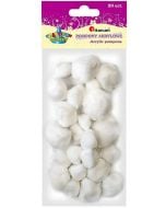 Pompony akrylowe białe 20szt.