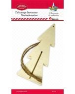 Drewniane zawieszki 3D choinki 2szt