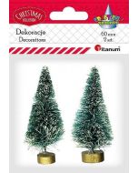 Drzewka plastikowe choinki z podstawką 2szt