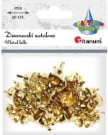 Dzwoneczki metalowe 30szt złote