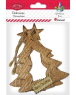 Piankowa choinka z oklejką 95x120mm brązowa 2szt.